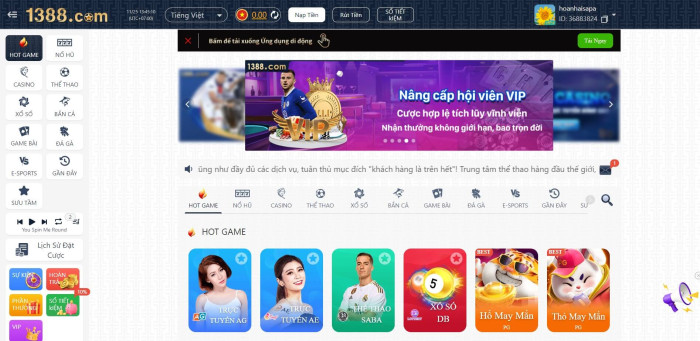 1388 Cá cược online mới nhất